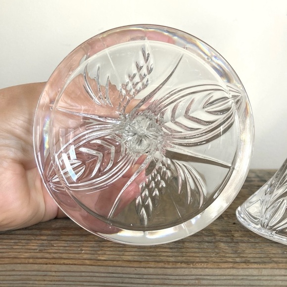 Lead crystal candlesticks set of 3 - Picture 3 of 4